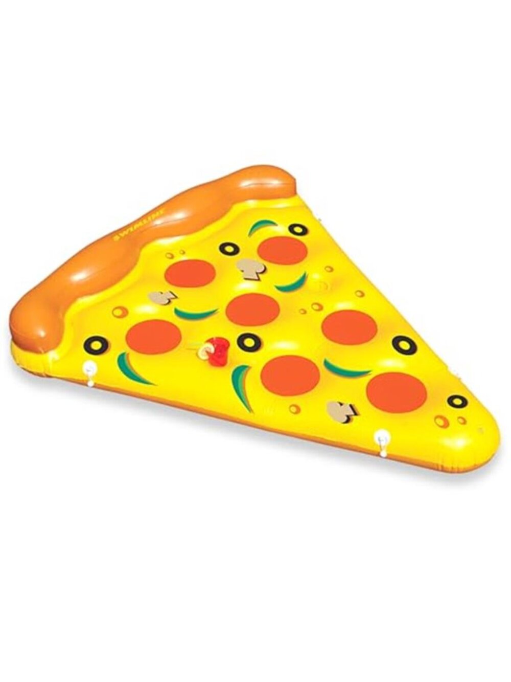Inflatable Pizza Slice Pool Float Adult Lounger Raft With Cup Holders Fun